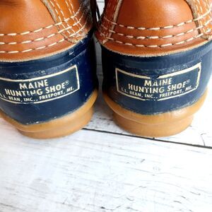 Vintage LL Bean Size 7 Women's Hunting Duck Boot Blue Tan